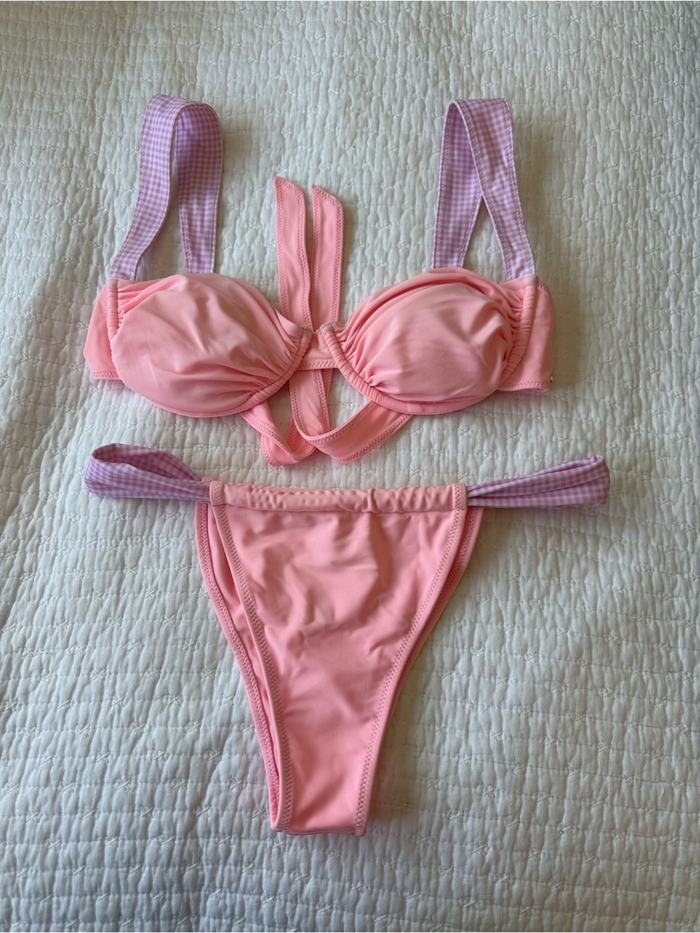 Pink Gingham Bikiki